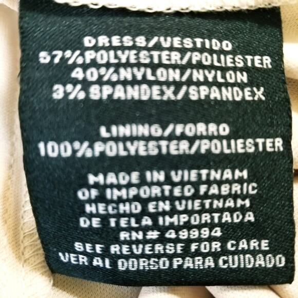 R&M Richards Black Stretch Lace Illusion Dress Sequins Sheer 3/4 Sleeves Size 14 - Picture 10 of 11